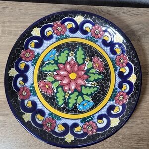 Colorful Talavera Floral Ceramic Decorative Wall Plate